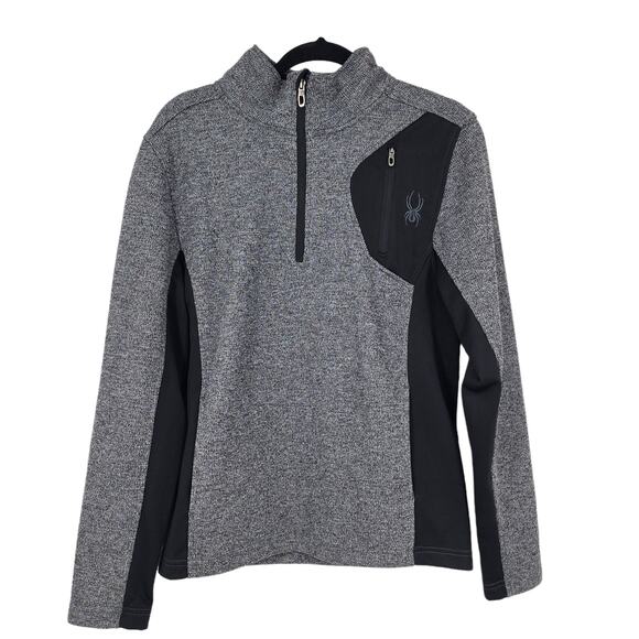 Spyder Men's Half Zip Mid Weight Mock Neck Outbound Sweater Size Small - Picture 2 of 7